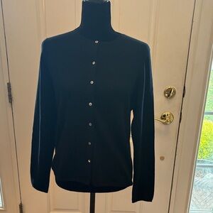 Charter Club Black Cashmere Cardigan Sweater